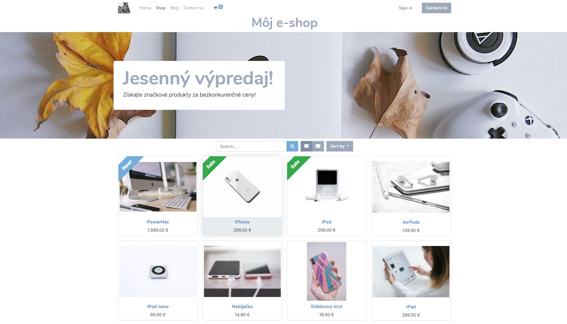 e-shop v Odoo