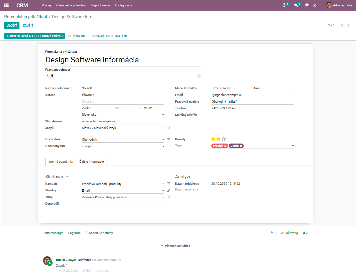 Odoo CRM Lead Odoo CRM Lead